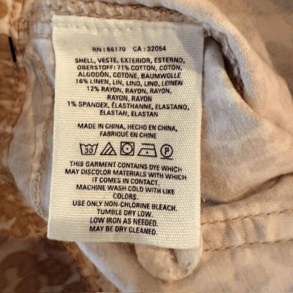 Anthropologie Wanderer Utility Pants Belted Leopard Print Stretch Size 29 - Picture 12 of 16